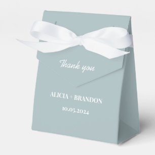 Dusty Blue Minimalistic Elegant Modern Wedding Favor Box