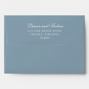 Dusty Blue Modern Minimalist Solid Colour Envelope