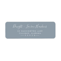 Dusty Blue Modern Return Address Label