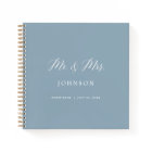 Dusty Blue Mr. & Mrs Photo Wedding Guest Book