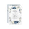 Dusty Blue Navy Champagne Ivory Floral Wedding Inv
