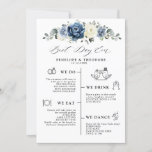 Dusty Blue Navy Champagne Ivory Wedding Program<br><div class="desc">Dusty blue floral wedding program featuring elegant bouquet of navy blue, royal blue , white , gold, champagne ivory, blush colour rose , ranunculus flower buds and sage green eucalyptus leaves and elegant watercolor bouquet. Please contact me for any help in customization or if you need any other product with...</div>