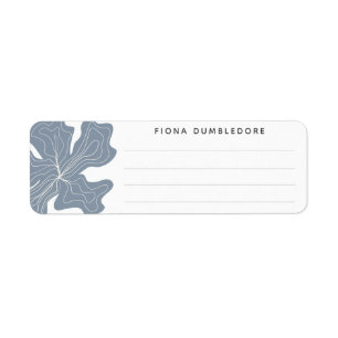 Dusty Blue Nom Linked Blank Modèle Herb Floral