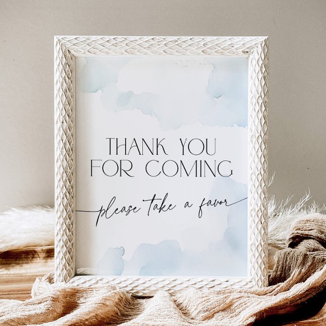 Dusty Blue On Cloud Nine Thank You for Coming Pedestal Sign (Creator Uploaded)