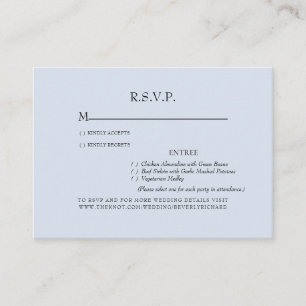 Dusty Blue Options Wedding RSVP Enclosure