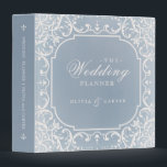 Dusty blue ornate romantic vintage wedding planner binder<br><div class="desc">Elegant vintage ornate frame design in cream on soft dusty blue background,  romantic and sophisticated,  great wedding planner binder for vintage wedding,  romantic wedding,  and winter wedding. 
See all the matching pieces in the collection.</div>