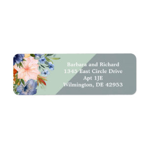 Dusty Blue Peach Green Wedding  