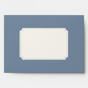 Dusty Blue Periwinkle Wildflower Wedding Envelope