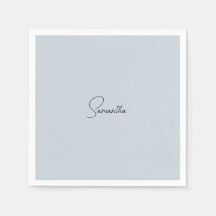 Dusty Blue Personalized Baby Shower Napkin