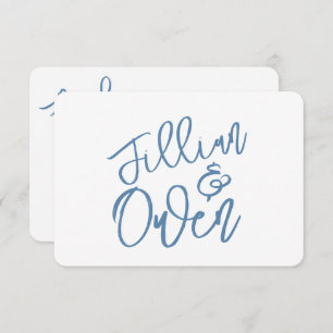 Dusty Blue Personalized Thank you Note Card