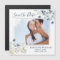 Dusty Blue PHOTO Save the Date Magnetic Card
