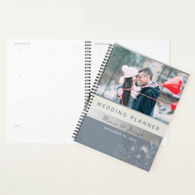 Dusty Blue Photo Wedding Planner (Display)