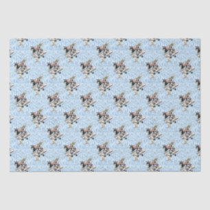 Dusty Blue & Pink Alice In Wonderland Baby Shower Tissue Paper