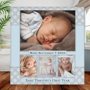 Dusty Blue Pois Dream Baby Photo Classeur