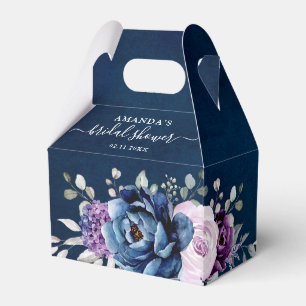 Dusty Blue Purple Lilac Blooms Bridal Shower Favou Favor Box