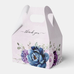Dusty Blue Purple Lilac Blooms Bridal Shower Favou Favor Box