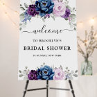 Dusty Blue Purple Navy Lilac Bridal Shower Welcome