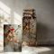 Dusty Blue & Red Floral, Portrait Art & Flamingo 