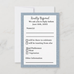 Dusty Blue Response Card