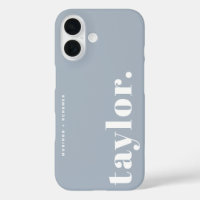 Dusty Blue Retro Typography Personalized