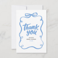 Dusty Blue Ribbon Bow Whimsical Bridal Shower