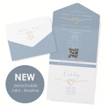 Dusty Blue Rope Heart Timeline All In One Wedding 