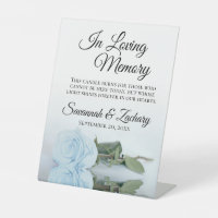 Dusty Blue Rose Loving Memory Wedding Memorial