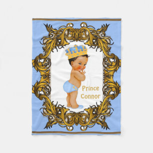 Dusty Blue Royal Prince Custom Fleece Blanket