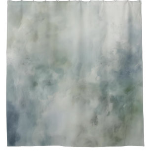 Dusty Blue Sage Green White Watercolor Abstract