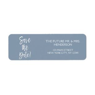 Dusty Blue Save the Date Return Address
