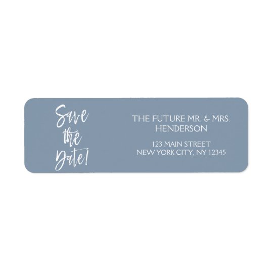 Dusty Blue Save the Date Return Address Return Address Label