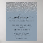Dusty Blue & Silver Unplugged Wedding Welcome
