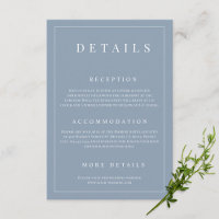 Dusty Blue Simple Formal Wedding Details