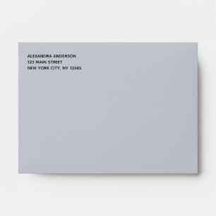 Dusty Blue Simple Minimalist Coloured Envelope