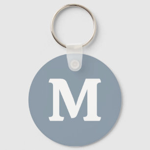 Dusty Blue Solid Colour Keychain