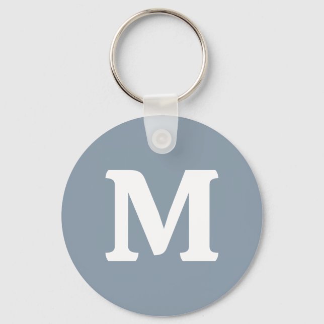 Dusty Blue Solid Colour Keychain (Front)