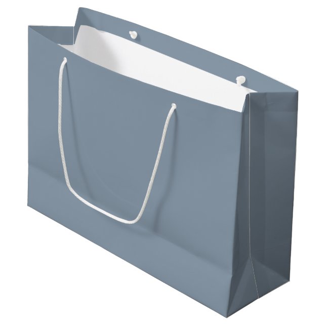 Dusty Blue Solid Colour Large Gift Bag (Front Angled)