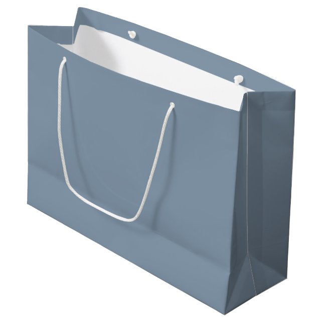 Dusty Blue Solid Colour Large Gift Bag (Front Angled)