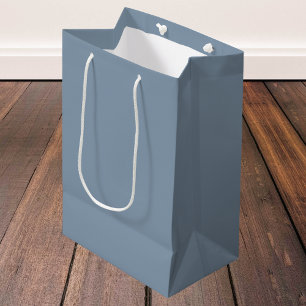 Dusty Blue Solid Colour Medium Gift Bag