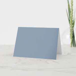 Dusty Blue Solid Colour Thank You Card