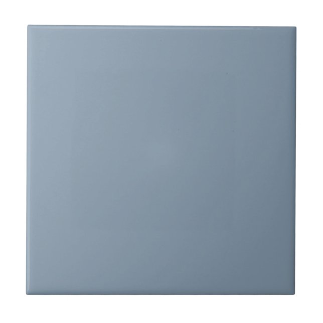 Dusty Blue Solid Colour Tile (Front)