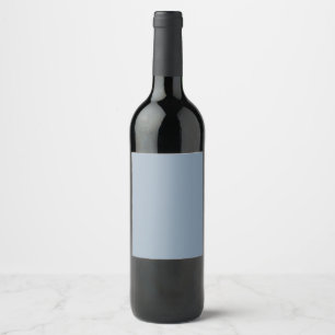 Dusty Blue Solid Colour Wine Label