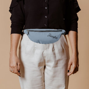 Dusty Blue Stylized Bridesmaid Name Fanny Pack