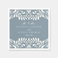 Dusty Blue Talavera Tile Spanish Fiesta Wedding