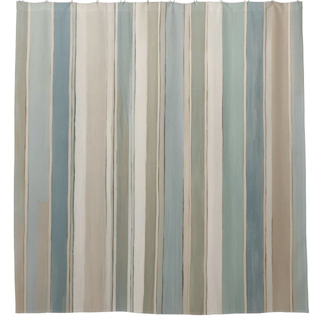 Dusty Blue Teal Sage Beige Stripe (Front)