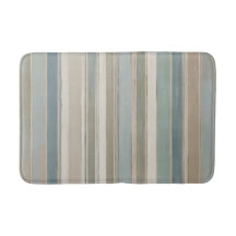 Dusty Blue Teal Sage Beige Stripe