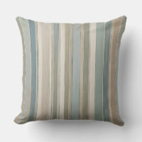 Dusty Blue Teal Sage Beige Stripe