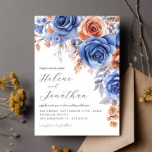 Dusty Blue Terracotta Rust Garden Elegant Wedding
