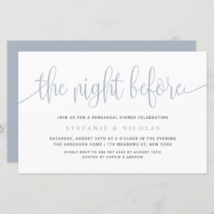 Dusty Blue The Night Before Rehearsal Dinner