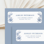 Dusty Blue Victorian Toile Wedding Return Address<br><div class="desc">Dusty Blue Victorian Toile Wedding Return Address Stickers</div>